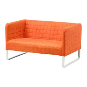 KNOPPARP Sofa dwuosobowa, pomarańczowy