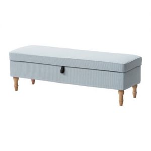 IKEA STOCKSUND Ława, Remvallen niebieski/biały, jasnobrązowy/dr