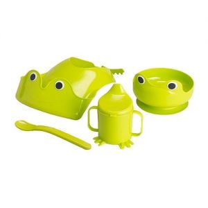 IKEA MATA ŻABA Zestaw naczyń, 4 szt., zielony