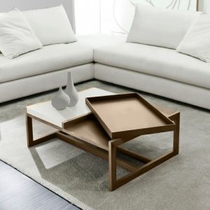 Stolik Tray Small beżowy biały