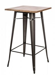 Stół barowy Paris Wood metaliczny jesion